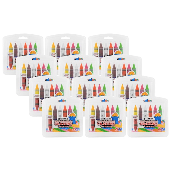 Bazic Products Double-Ended Premium Super Jumbo Crayons, 12 Colors Per Set, 72PK 2520 - main